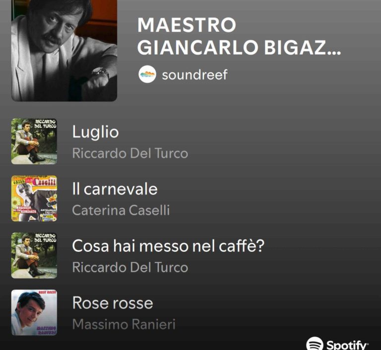 Scopri la playlist di Giancarlo Bigazzi su Spotify Giancarlo Bigazzi, playlist su Spotify - Vari Artisti